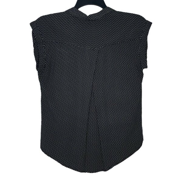 Jachs Girlfriend Blouse Size Small Hearts Pattern Button Closure Cap Sleeves - Picture 3 of 8